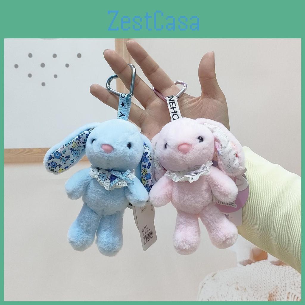 Cartoon Rabbit Plush Keychain Toy Animal Keyring Stuffed Doll For Gift Kids