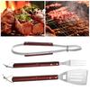 Outdoor BBQ Cooking Tools Practical Grilling Fork Tongs Spatula For Camping
