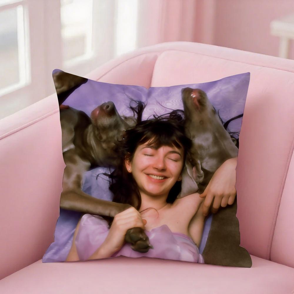 Singer K-Kate Bush Hounds Of Love P Pillow Case Square Double-Sided Printing Short Plush Sofa Cushion Cover Bedroom Bedside