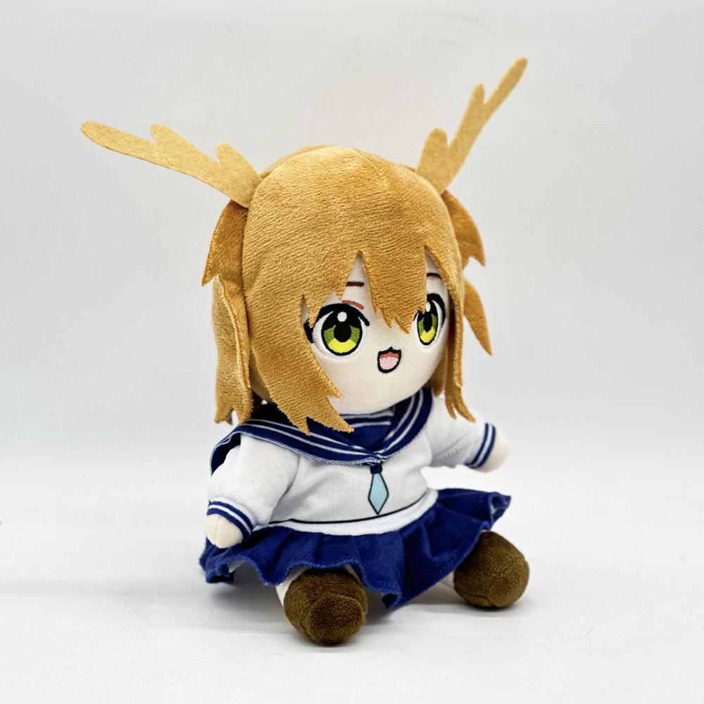 Deer Friend Nokotan Fun Cartoon Image Doll, Cute Smiling Plush Toy with Deer Antlers, Halloween Gift