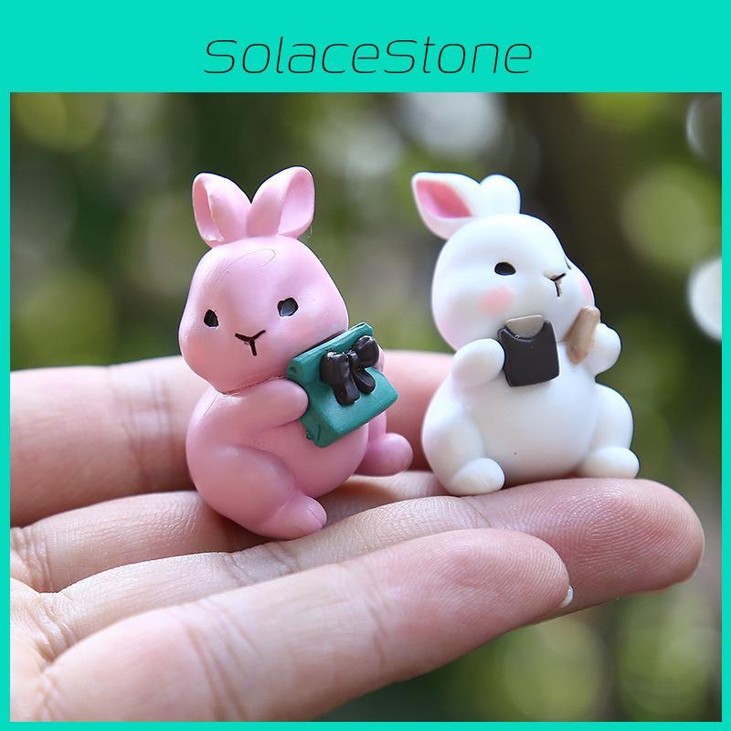 Rural Rabbit Style Toy Car Mounted Decorations Doll Micro Decorations Landscape