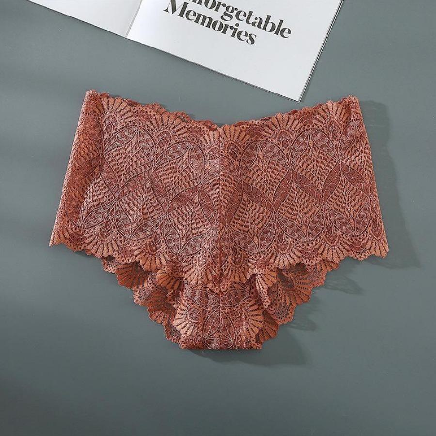 Plus Size High Waisted Sexy Lace Thong Damenunterwäsche No Trace Übergroße lose T-Höschen