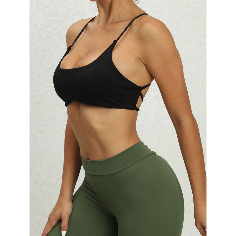 New Quick-Drying Breathable Fashion Nude Feel Yoga Bra Running Exercise Underwear Beauty Back Fitness Tops High Elastic Bubble Wrap