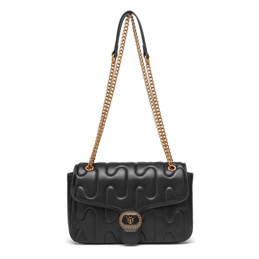 New Disney Mickey PU Shoulder Bag, Crossbody Bag Regular Women's Black/Pink BMK-71505