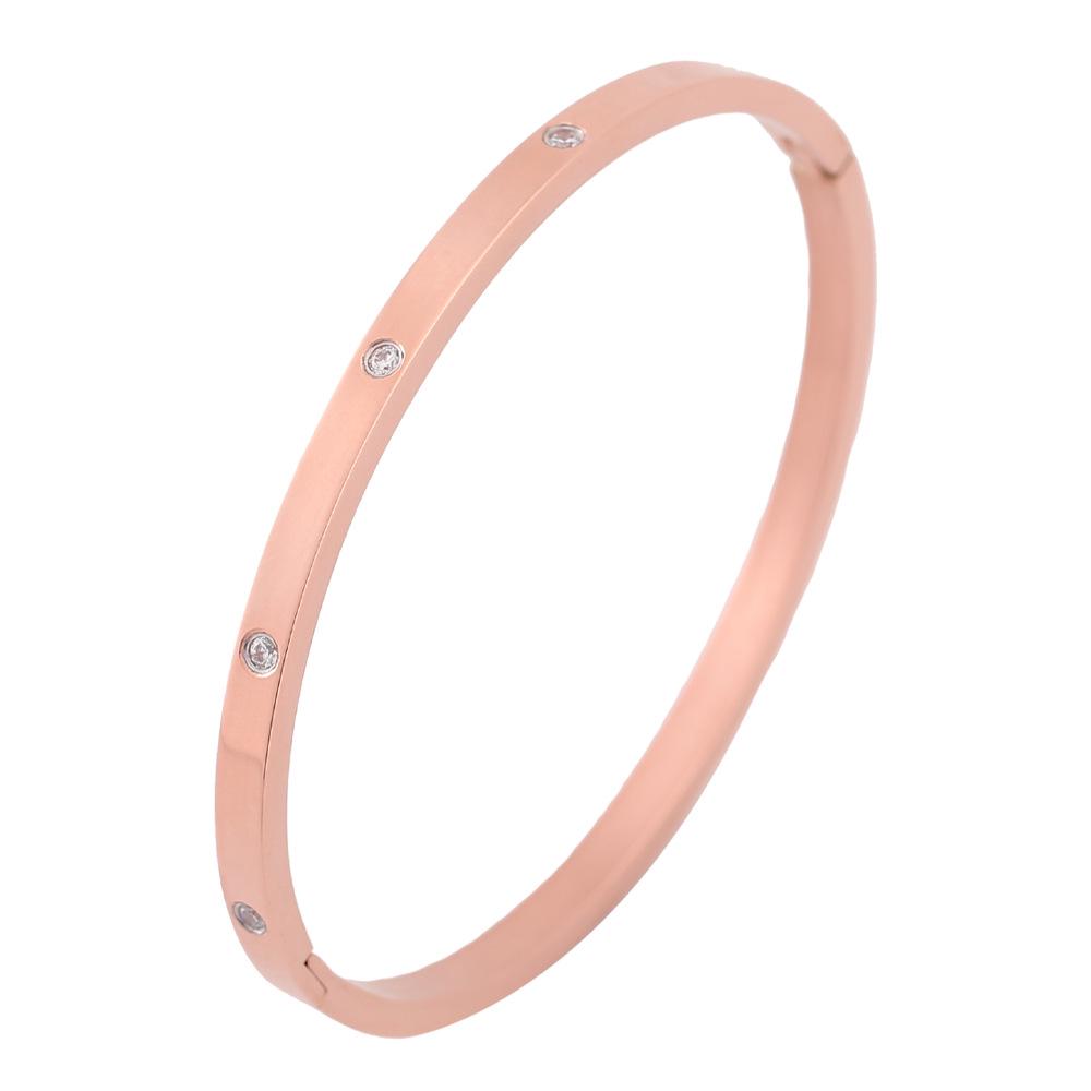 Stylish Men's & Women's Stainless Steel and Titanium Bracelets with Diamonds, Popular In Europe & America