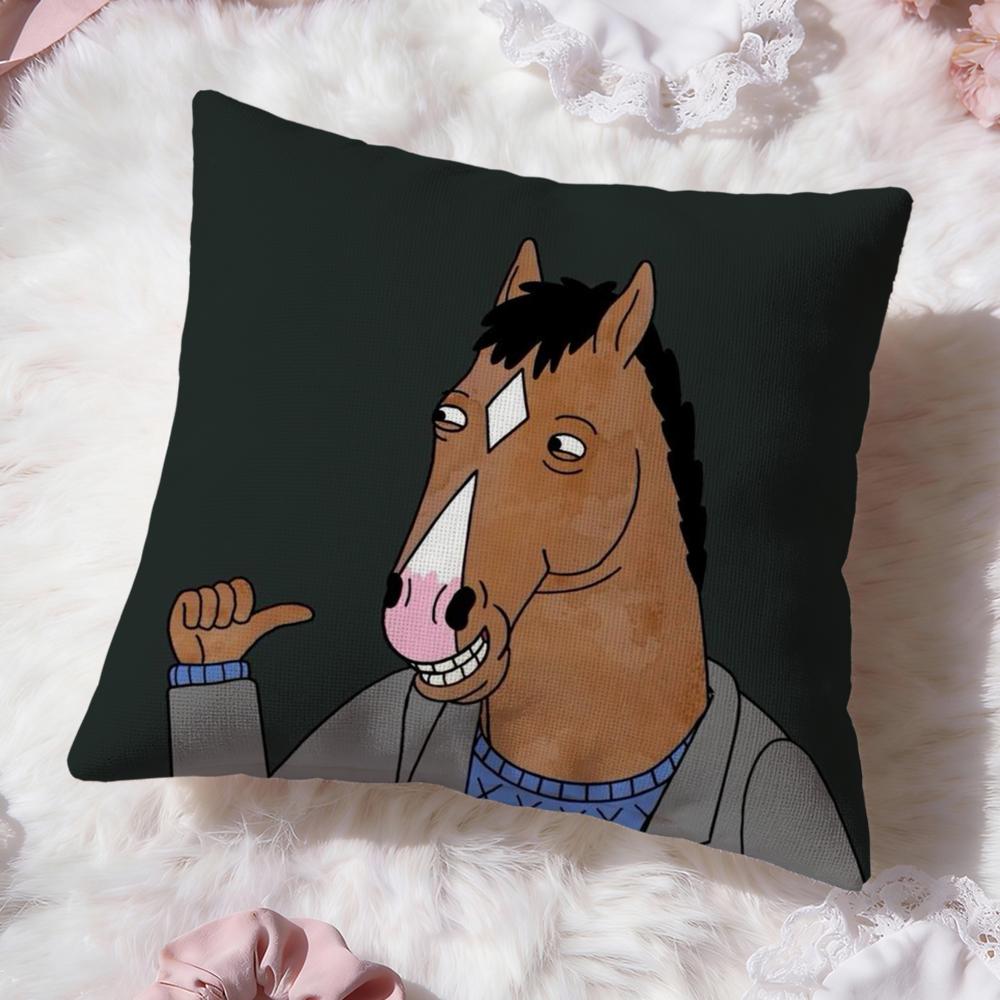 B-BoJack Horseman Cushion Cover Premium Comfort Reversible Pillow Cove -Two in One Design for Any Room & Car Interior