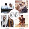 2Pcs Valentine s Day Anxiety Rings for Women Beaded Ring Adjustable Band Rings Rotator Ring Luck   Jewelry Gift