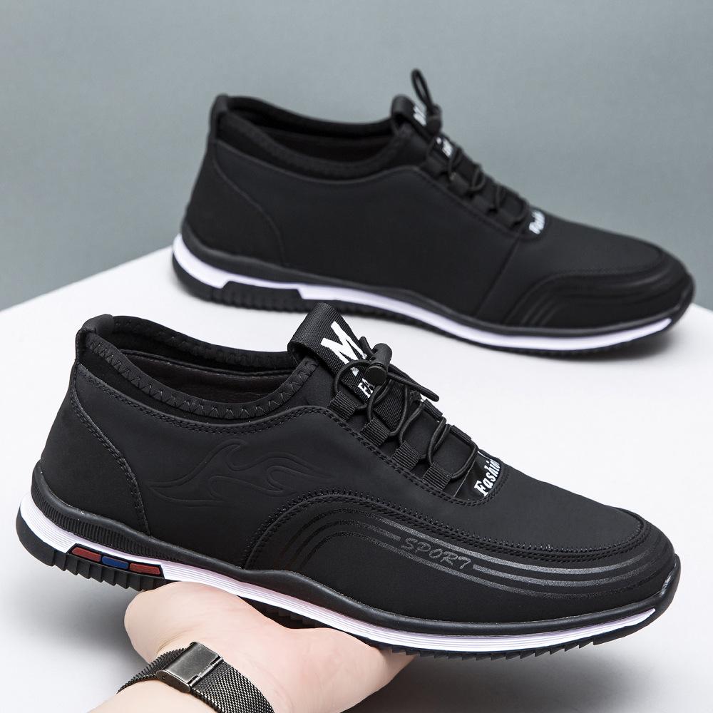 

Men s leather shoes trendy casual shoes breathable spring versatile men s shoes lightweight fashion running shoes flat driving shoes men 44