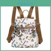 Butterfly Print Nylon Casual Travel Backpack With Waterproof Design For Outdoor Use