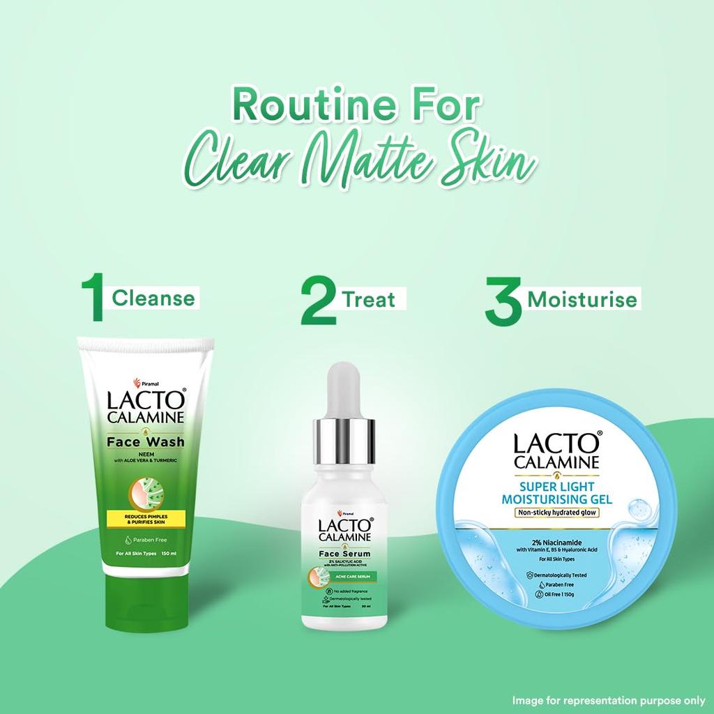 Lacto Calamine 2% Salicylic Acid Face Serum 30ml For Acne Blackheads Oil Control Pores Clear Skin