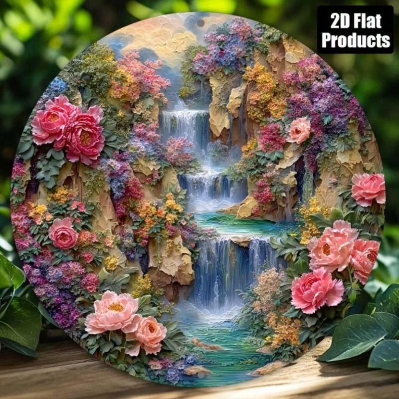 Metal Wall Art Poster Landscape Home Bar Cafe Decorative Sign 8x8 Inch