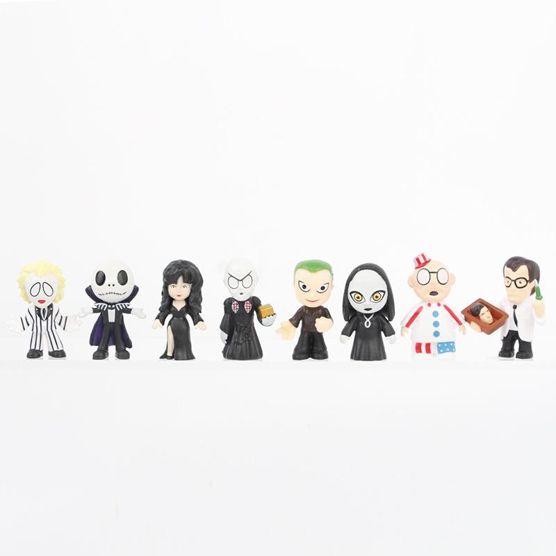 24Pcs/Set High Quality Horror Movie Anime Characters V for Vendetta Chucky Freddy Jason Scary Saw PVC Action Figures Toys Gift