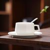 Suet Jade Coffee Cup High-end Exquisite Cup and Saucer Set Ceramic Mug Luxury Set Gift Gift Box