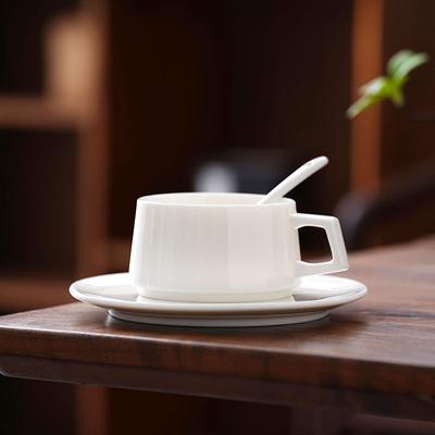 Talg jade kaffekopp high-end utsökt kopp och tefat set keramikmugg lyxset present presentförpackning