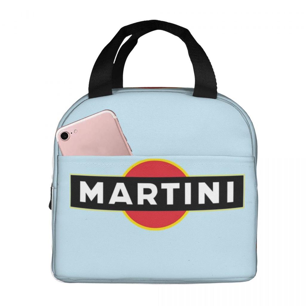 Martinis Race Sportscar Motor Racing Insulated Lunch Bag for Women Kids Portable Food Boxes Thermal Lunch Box Tote