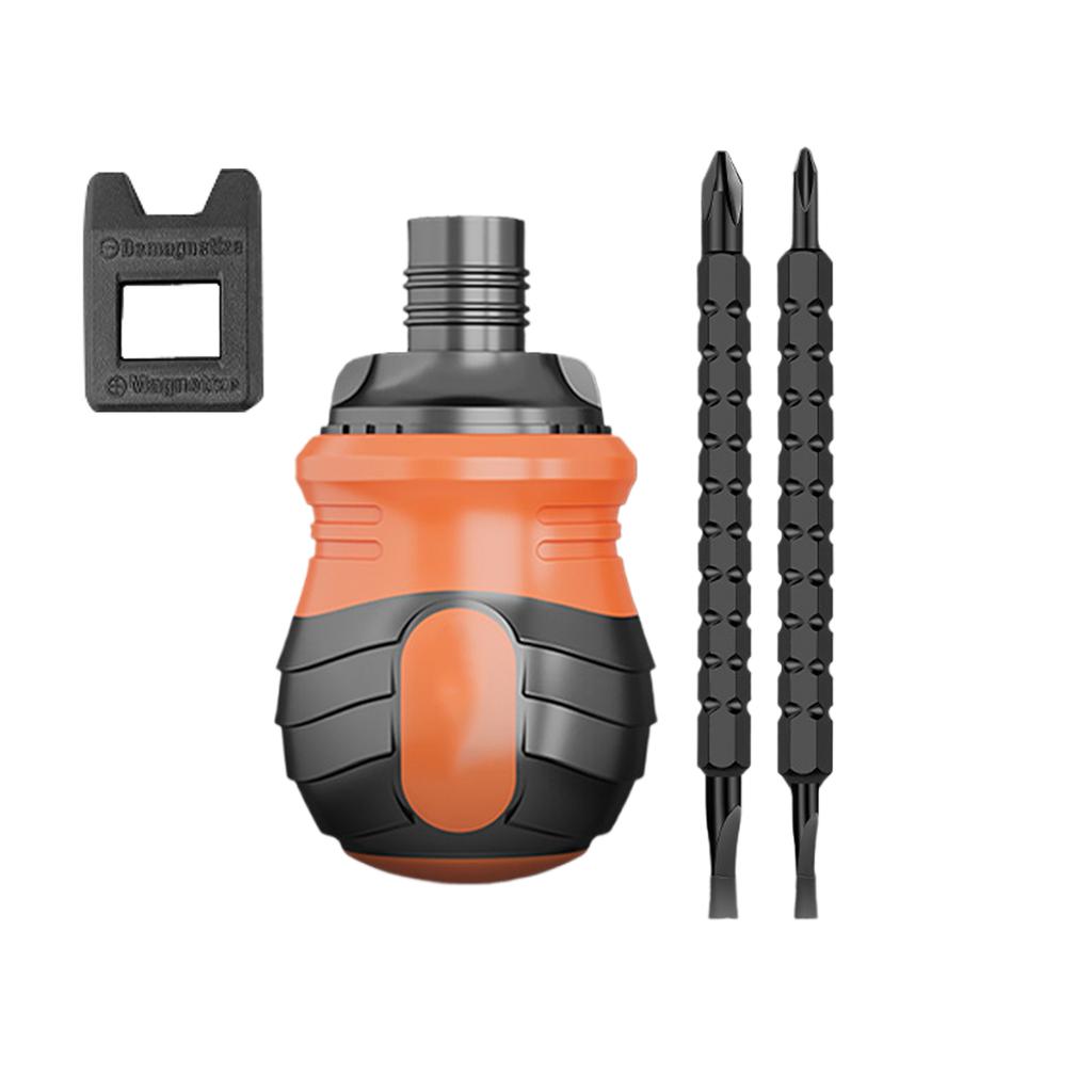 Multibits Skralledreieskrutrekker, Magnetisk Teleskopisk Arbeidsbesparende Håndverktøy Dobbeltsidig Skrutrekker