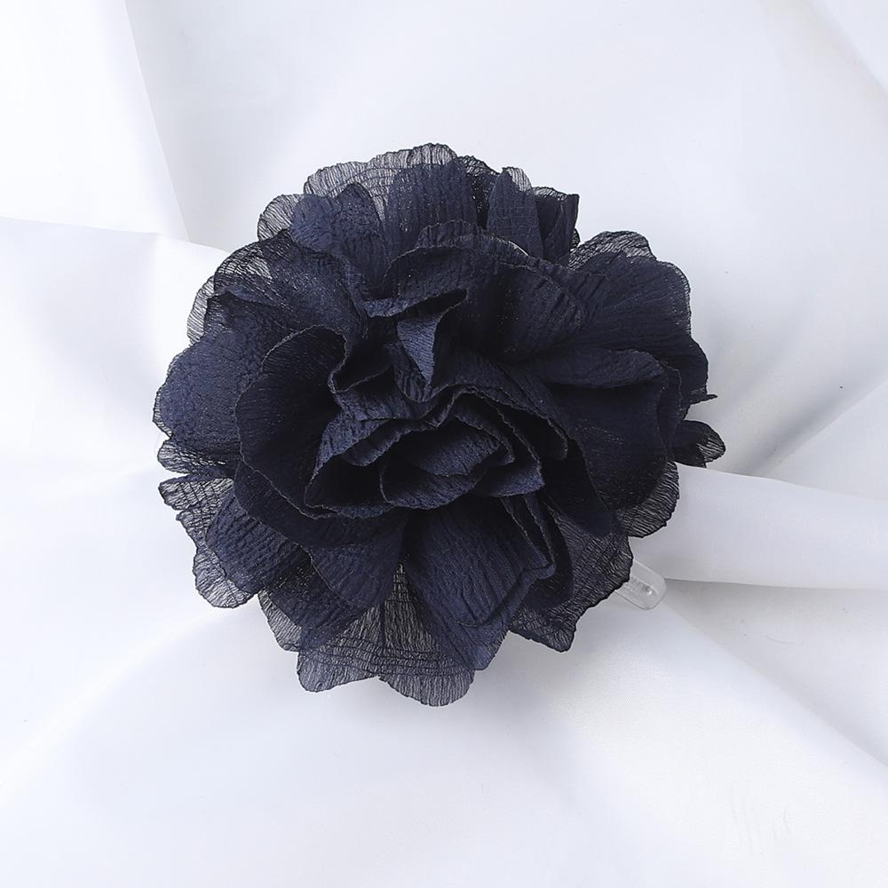 Fabric Big Flower Hair Claw Clips Women Girls Soft Chiffon Flowers Ponytail Holder Hair Clamps Barrette Fashion Hair Accessories