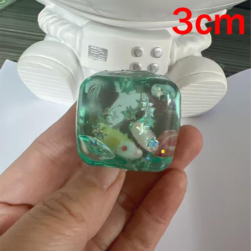Squishy Ocean Stress Balls Sensory Toys for Stress And Anxiety Relief Transparent Maltose Cubes Fidget Toys Gift