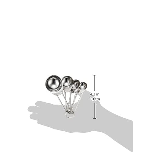 Pearl Metal Easy Wash Stainless Steel Compact Measuring Spoons, Set of 4, C-8673