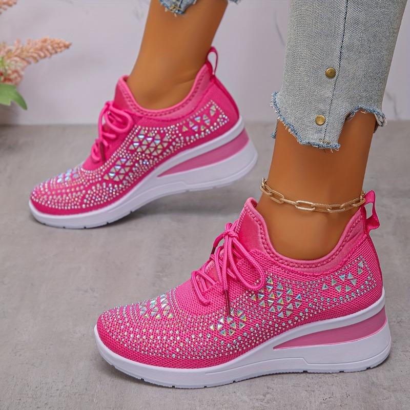 Women'S Sneakers - Low-Top Lace-Up Shoes with Cushioned PVC Sole, All-Season Everyday & Formal Shoes for Gym, Office, Parties - Black Sneakers