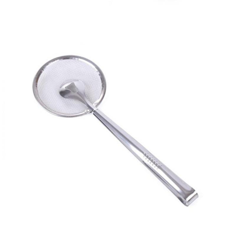 New Creative Stainless Steel Spoon Fried Food Clip Kitchen Food Oil Filter Clip Foods Filter Mesh Clips Fried French Fries Clips