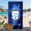 Preston North End Personalisiertes Bedrucktes Strandtuch Fußballlogo Unterstützung Benutzerdefinierter Name Text Saugfähiges Handtuch für Sport Reisen Besonderes Geschenk