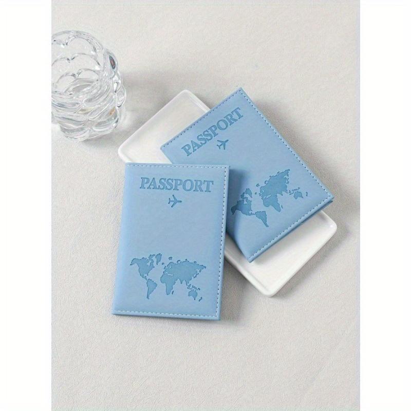 1 Stück Einfache Passhülle Reise Dokumentenhalter PU Leder Passetui Paar Passhülle Modische Reiseaufbewahrung Make-up Kosmetik Organizer