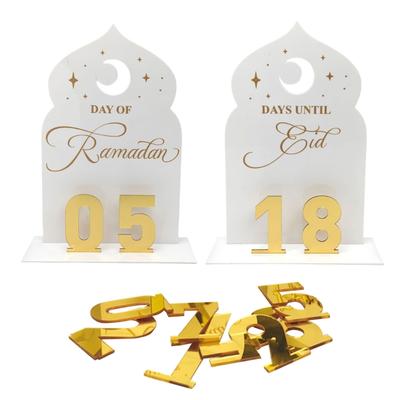 Acrylic Eid Mubarak Calendar Ramadan Countdown Calendar with 30 Days Countdown Ramadan Advent Calendar Ramadan Gift