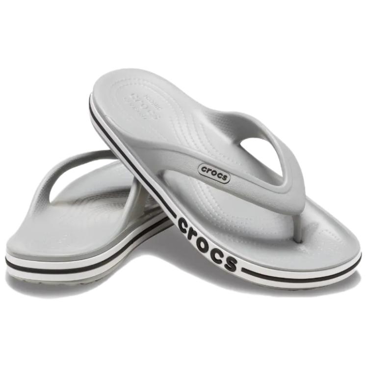 Crocs Bayaband Comfortable Simple Anti-Rubbing Flip-Flops Unisex Footwear Gray 205393-007