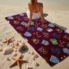 Asciugamano da Spiaggia con Emblema di Calcio, Microfibra Super Morbida, Regalo per Lei/Lui, Compleanno, per Piscina, Spiaggia, Viaggio, Decorazione per la Casa Regali per tifosi