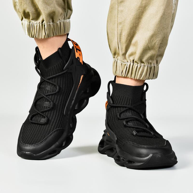 Herren-Sportschuh, Fischschuppen, fliegende und atmungsaktive Laufschuhe, Jugend-Flutschuhe, große Fitness-Joggingschuhe