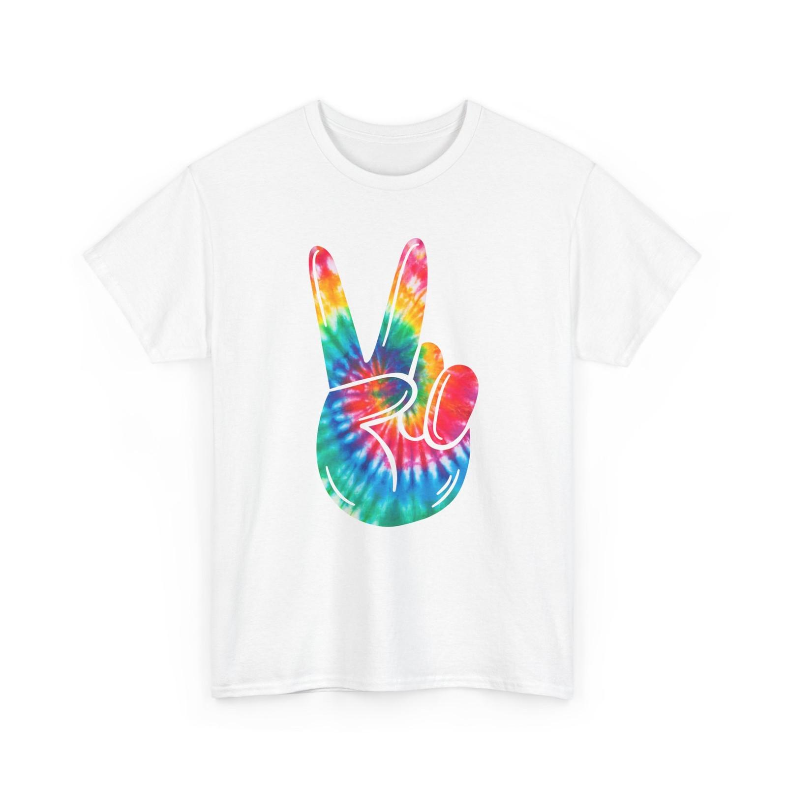 Peace Sign Hand T-Shirt, Hippy Lovers Hippie 60 s Men Gifts Shirt XXXL