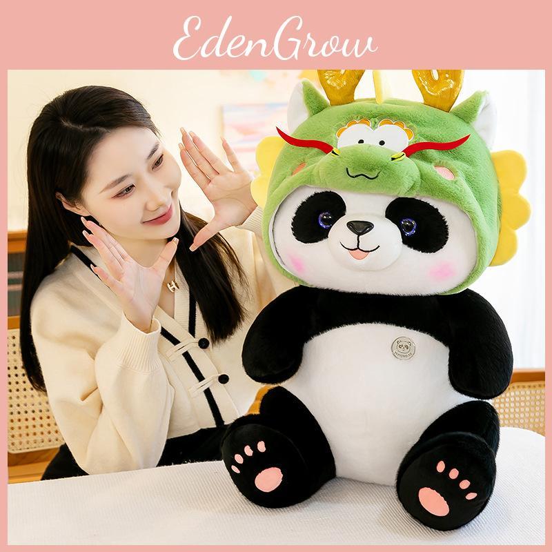 Hat Panda Dragon Plush Toy Animal Stuffed Doll Kids Gift Decoration Bedroom