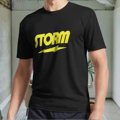 New Storm Bowling Guys Uni Active Logo Men's Black T Shirt Funny Size S To 5XL