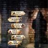 New Party Decoration Halloween Road Sign with Viscose Garden Decoration Welcome Sign Realistic Paper Party Road Sign
