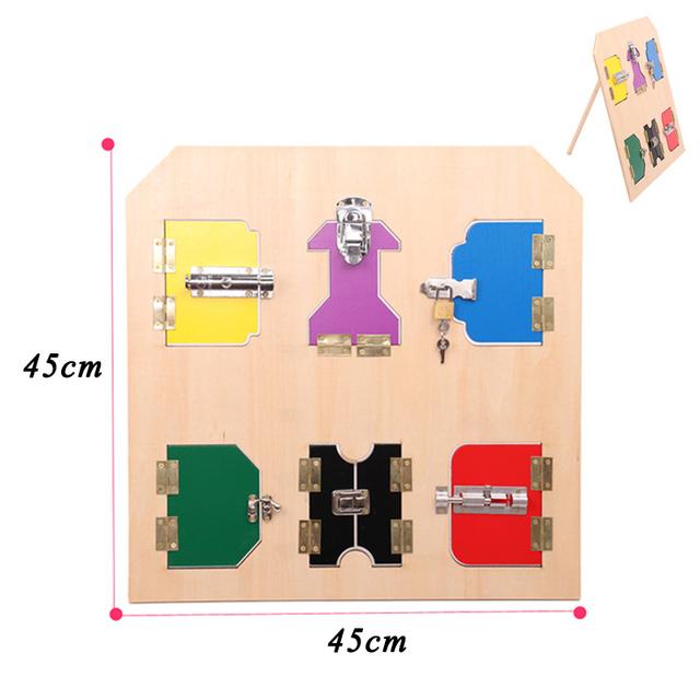 Children Unlock Busy Board Toys Montessori Teaching Life Skills Training DIY Activity Board Education Learning Toy For Preschool
