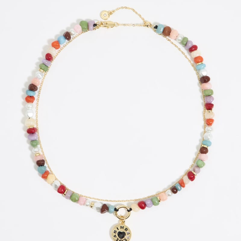 

BIMBA Y LOLA [24FW] Multi-Color Stone Candy Logo Necklace B246AIU009GOF Gold_FREE