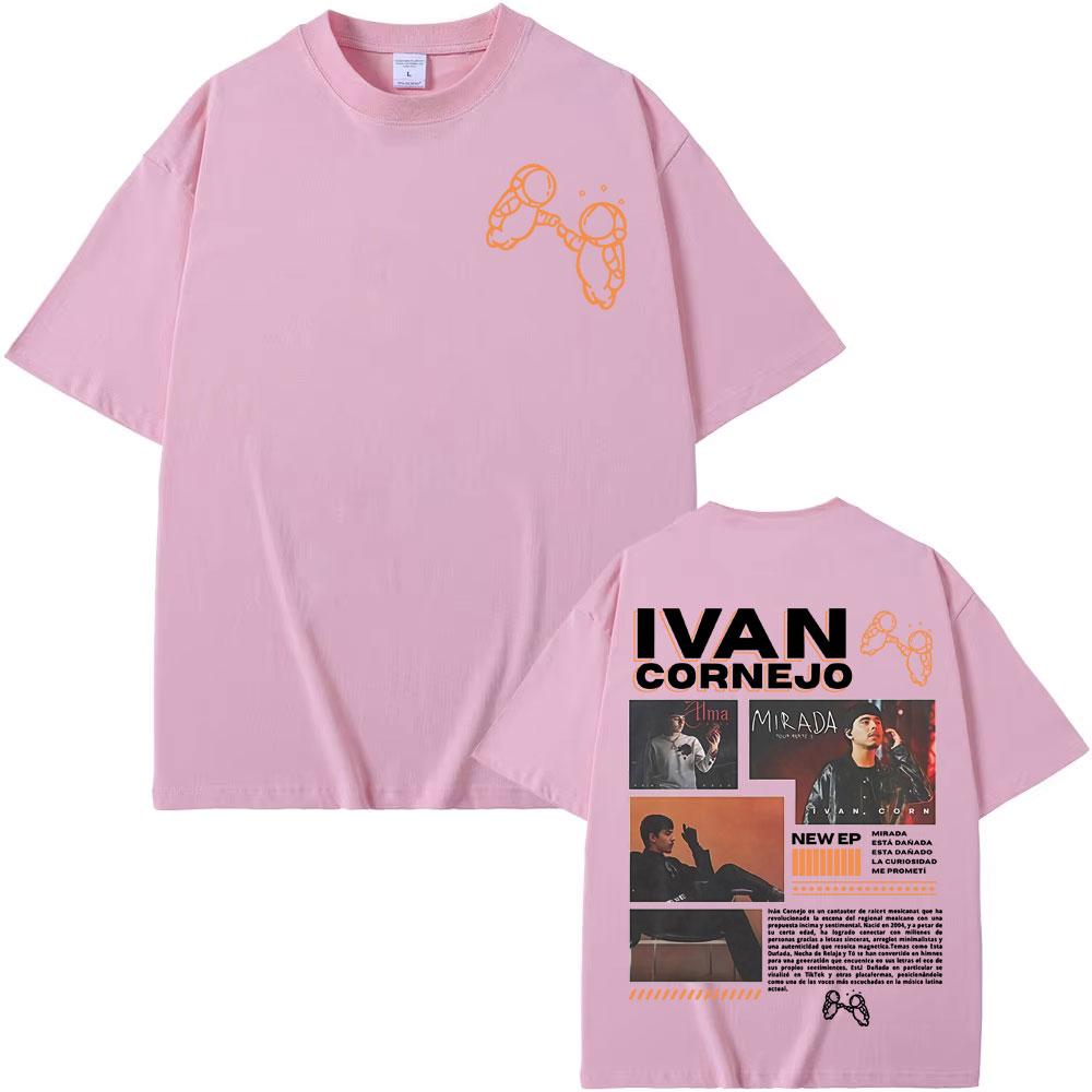 Singer Ivan Cornejo Mirada 2025 Tour Merch T Shirts Men Women Vintage Trend High Street T-shirt Casual O-Neck Oversized T Shirt