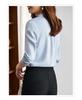 Women's V-Neck Chiffon Satin Shirt - High-End, Long-Sleeve, Anti-Wrinkle, Perfect for Spring and Autumn.