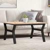 VidaXL Coffee Table Y-Frame, Side Table, Sofa End Table, Living Room Furniture, 80x80x45 Cm Pine Wood 3282707
