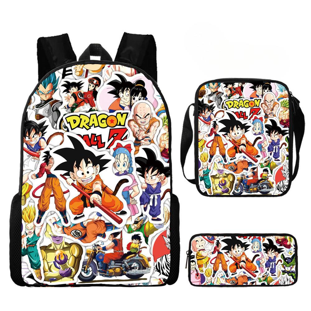 Dragon Ball Z Backpack Set With Waterproof Oxford Cloth For School Kids