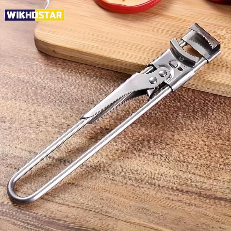 A Sturdy and Durable Kitchen Tool Suitable for Cans and Bottles, Adjustable Manual Stainless Steel Can Opener, Multifunctional