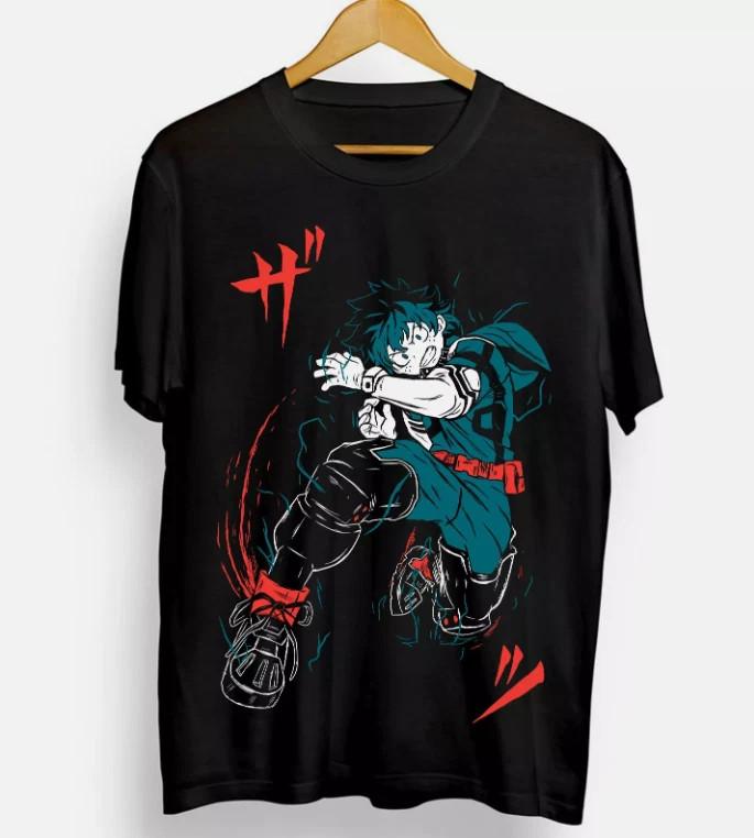 Anime Izuku Midoriya Deku Black Unisex T-shirt Size S - 5Xl Unisex T-shirt