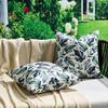 2 Pack White Green Tropical Leaf Pillow Covers Double Sided Print Watercolor Outdoor Cushion Cases Home Decor