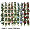 1PC Artificial Eucalyptus Vine Fake Rose Flowers Gypsophila Garland For Wedding Home Party Craft Art Table Runner Decor