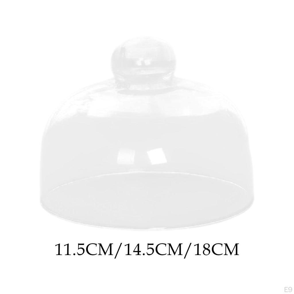 Cake Display Stand with Glass Cover, Food Protection Dome for Events