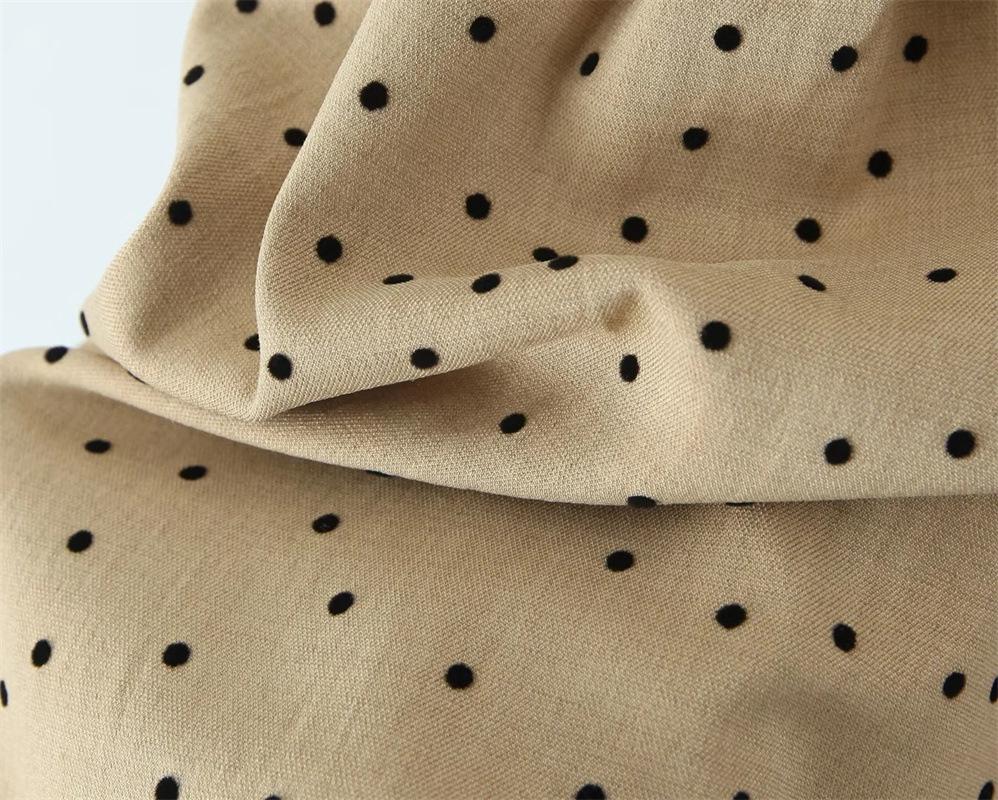 French Polka Dot V-Neck Halter Dress – Women's Trendy Vacation Slip Skirt