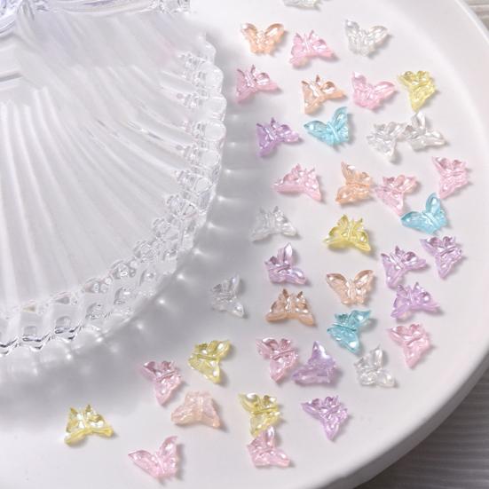 Yousheng 50Pcs Nail Ornaments Creative Shape Non-Fading Vivid Color Shiny Visual Effect 3D Love Heart Bear Style Nail Art Jewelry Charms