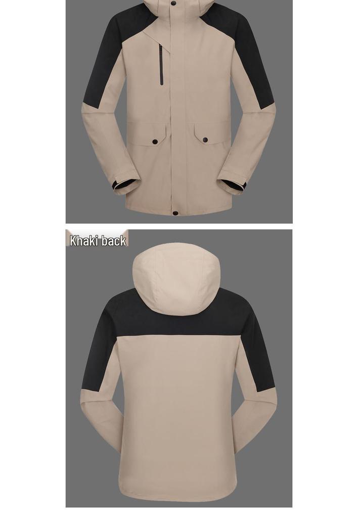 Autumn/Winter Outdoor Windproof Jacket & Workwear Two-Piece Cold-Proof 3-in-1 Mountaineering Suit for Men & Women