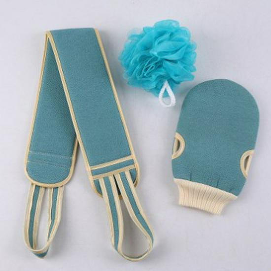 Exfoliating Back Scrubber & Sponge Set for Women & Men - Bath Essentials